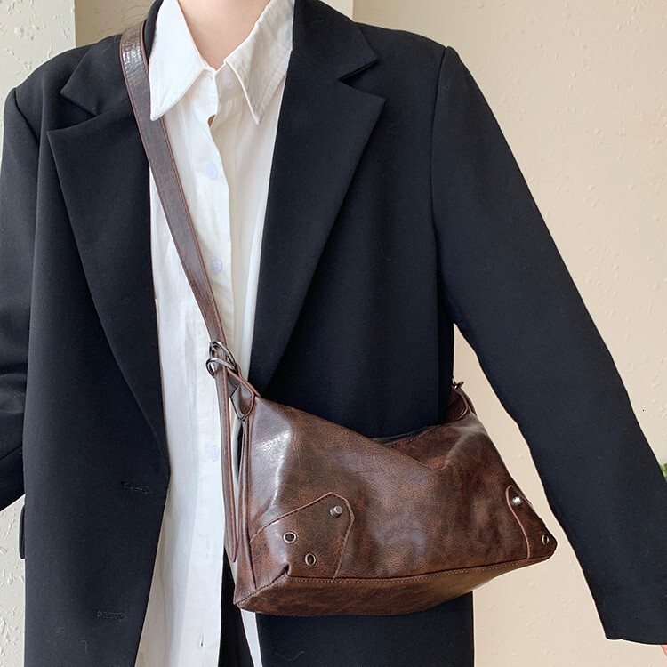 designer Niche Retro Melard Underarm Bag for Women 2025 Autumn Winter New Fashionable Versatile Large Capacity Shoulder Crossbody Bag