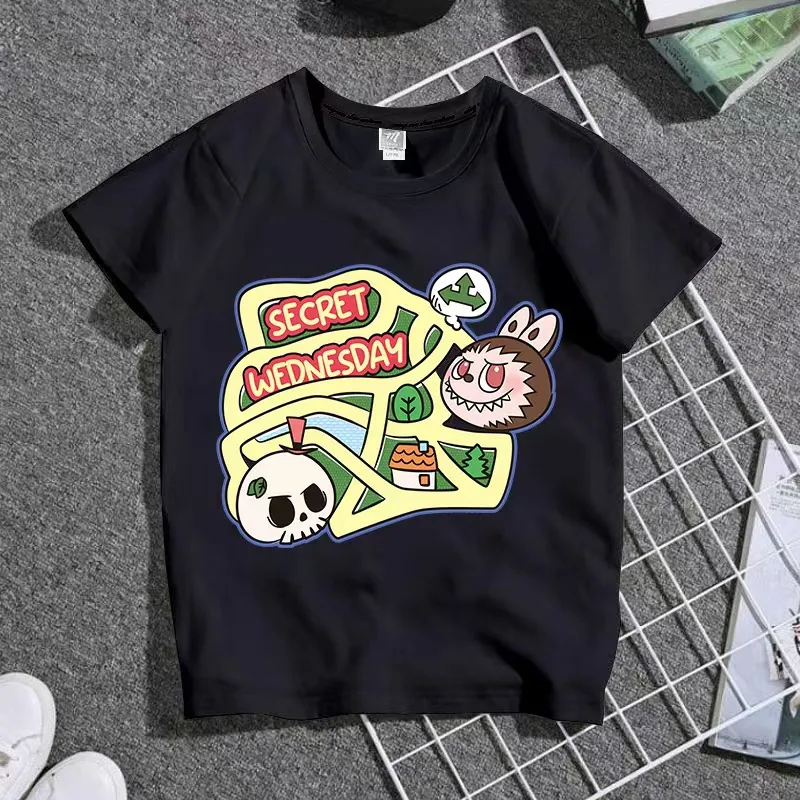 Labubu Tshirt Mens T Shirts New Labubu Tshirt Men and Women Short Sle Loose Tops Fashion Trend Comfortable Breathable Pure Cotton Printed Clothing Asi