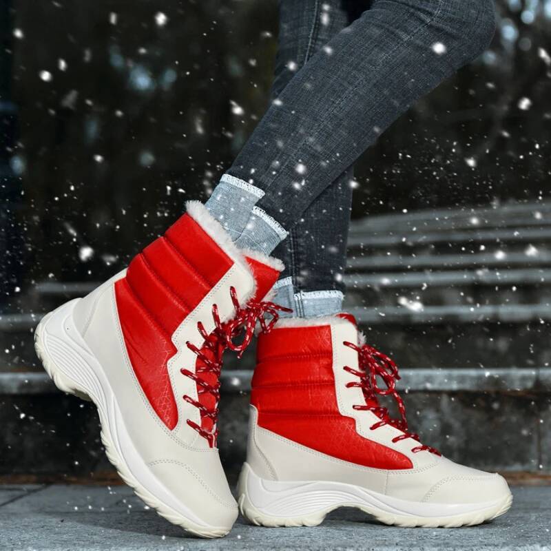 Ddmyoutdoor Winter Women S Casual Snow Outdoor Comfortable Warm Plush Cotton Anti Slip Thick Soled Ankle Boots Shoes For Outdoor Shoes