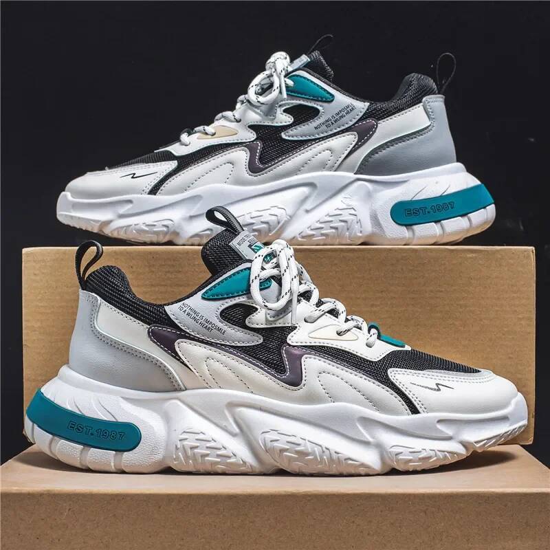 Ddmyoutdoor Men S Casual Sneakers Fashion Breathable Mesh Tennis Sports Running Elastic Vulcanized Comfortable Male Shoes Outdoor Shoes