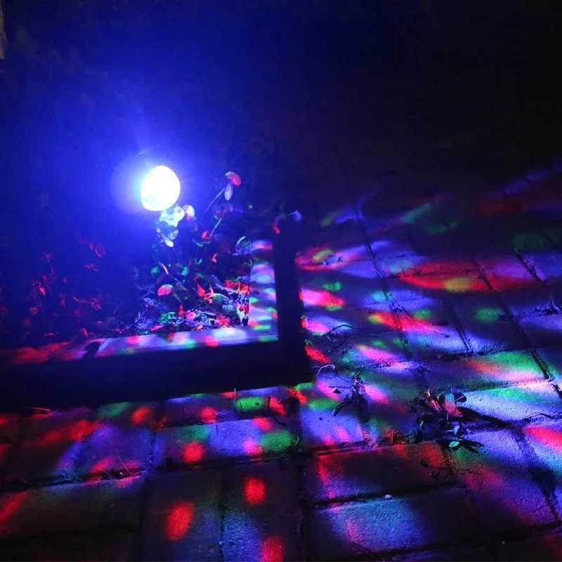 Creative Outdoor Solar Rotating Color Projection Lamp Outdoor Waterproof Lawn Lamp Villa Garden Decoration Atmosphere Lights Hot W250607