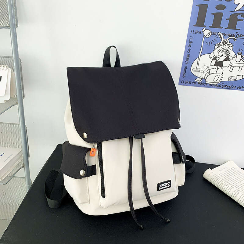 Campus Backpack for Male College Students, Simple and Versatile, Large Capacity Travel Bag, Lightweight Female High School Students Laptop Backpack, T