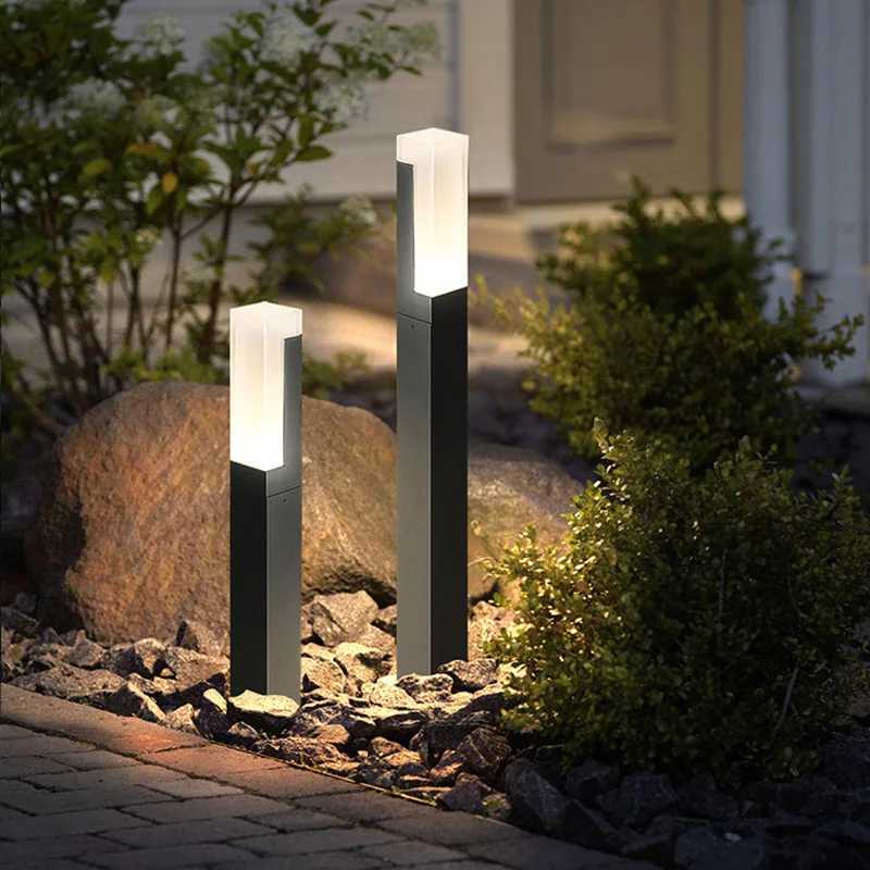 Modern minimalist square garden villa park landscape lights LED IP65 cylindrical lawn lights outdoor waterproof courtyard lights W250607