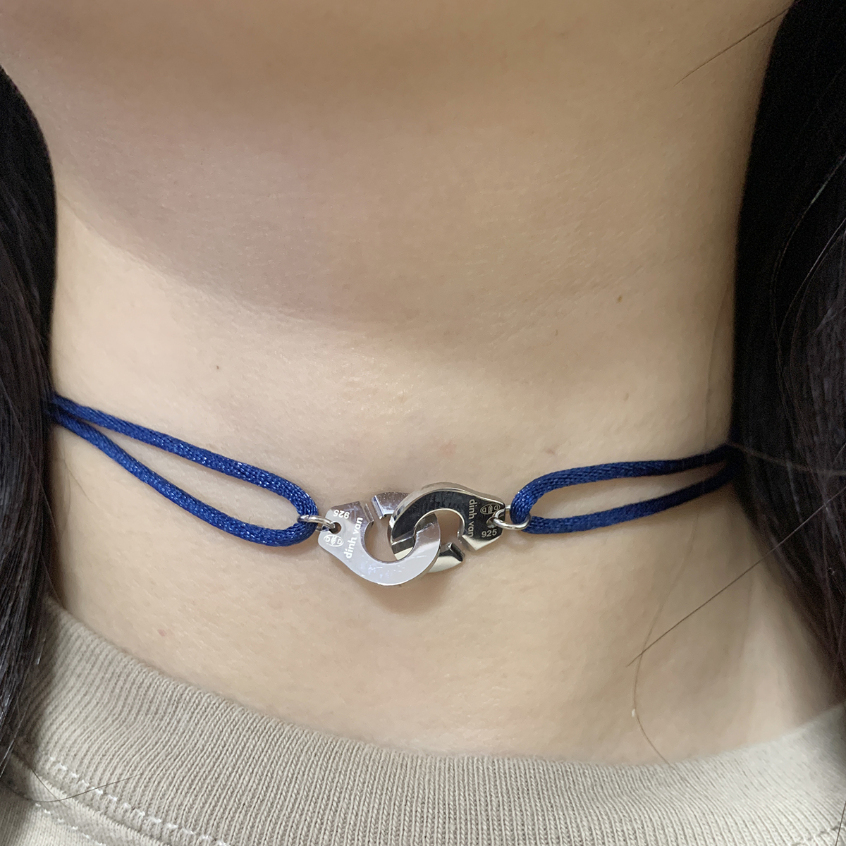FewDook High Quality Stainless Steel Handcuff Adjusstable Rope Handcuffs Bracelet Menottes Bijoux Corde Bracelet For Women Men With Logo 2025