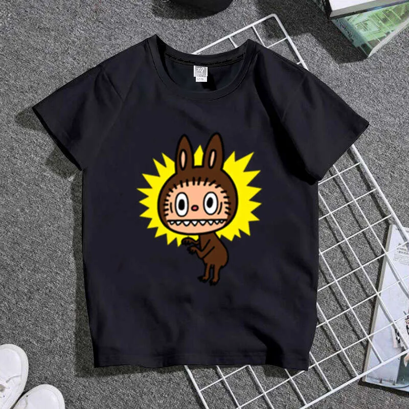 Labubu Summer Labubu Anime Merchandise Short Sleeve Unisex Two-Dimensional Trendy T-Shirt Casual Versatile Top 2025 New Designer T-shirts