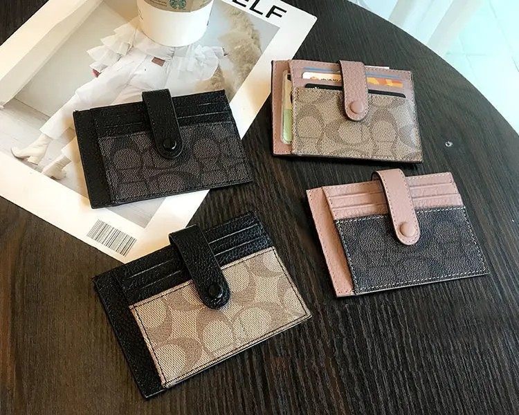 Women's Compact Simplevintage Card Holder Ultrathin Cute mini Finequality Multicardslots Largecapacity Trendy