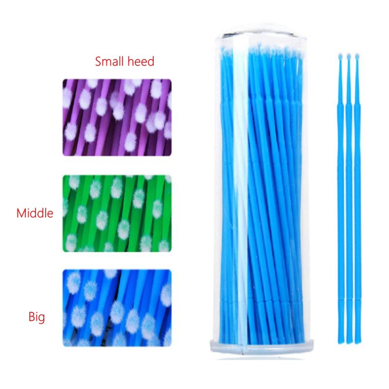Durable Micro Disposable Eyelash brushes Extension Private Label Individual Applicators Mascara Brush For Women