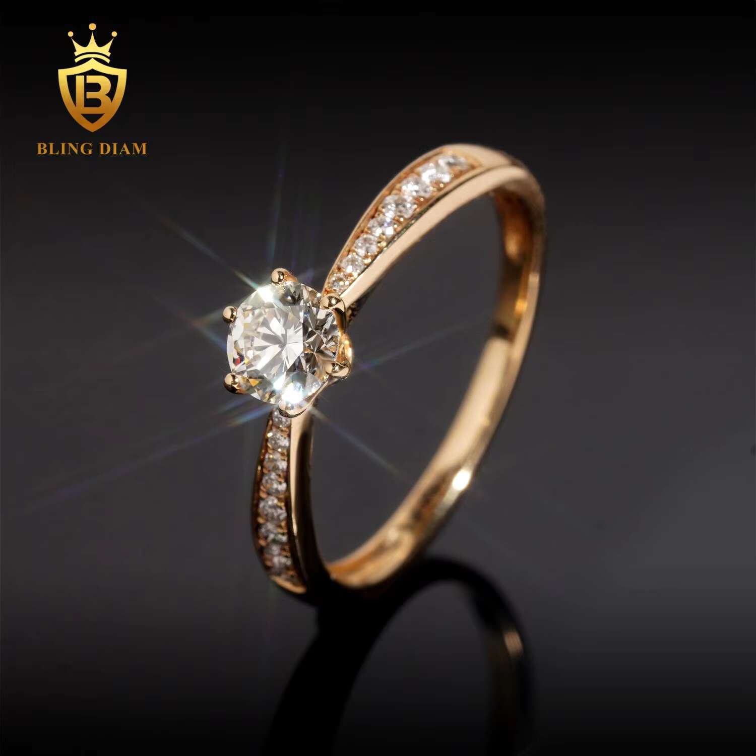 High Quality Moissanite Ring 925 Silver Vvs Diamonds Lab Grown Diamonds Engagement Rings