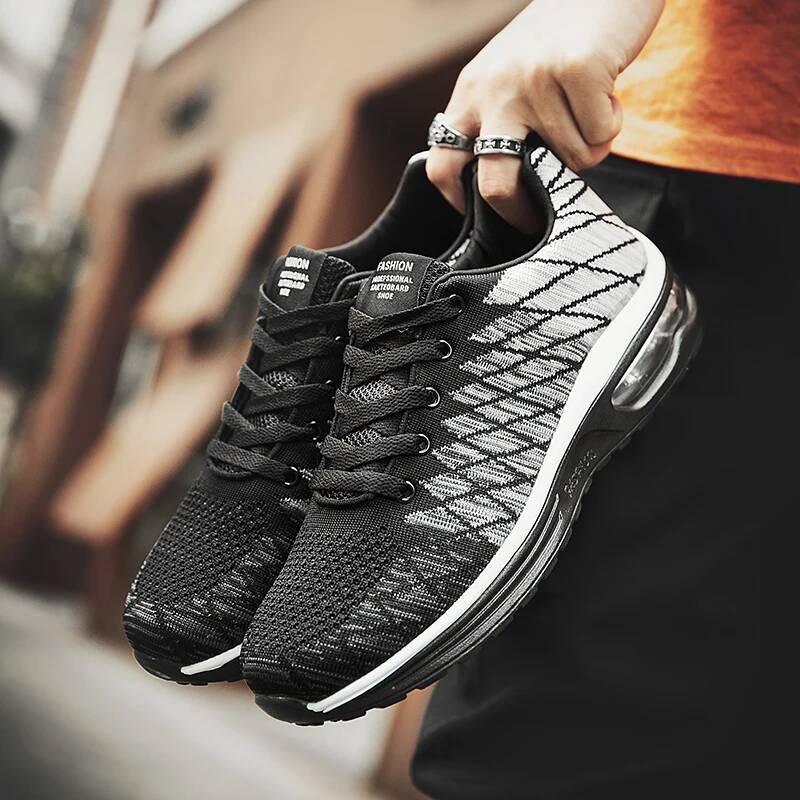 Ddmyoutdoor Sneakers Summer Fashion Lace Up Walking Shoe High Quality Male Casual Knit Breathable Flats Tennis Men S Shoes Outdoor Shoes