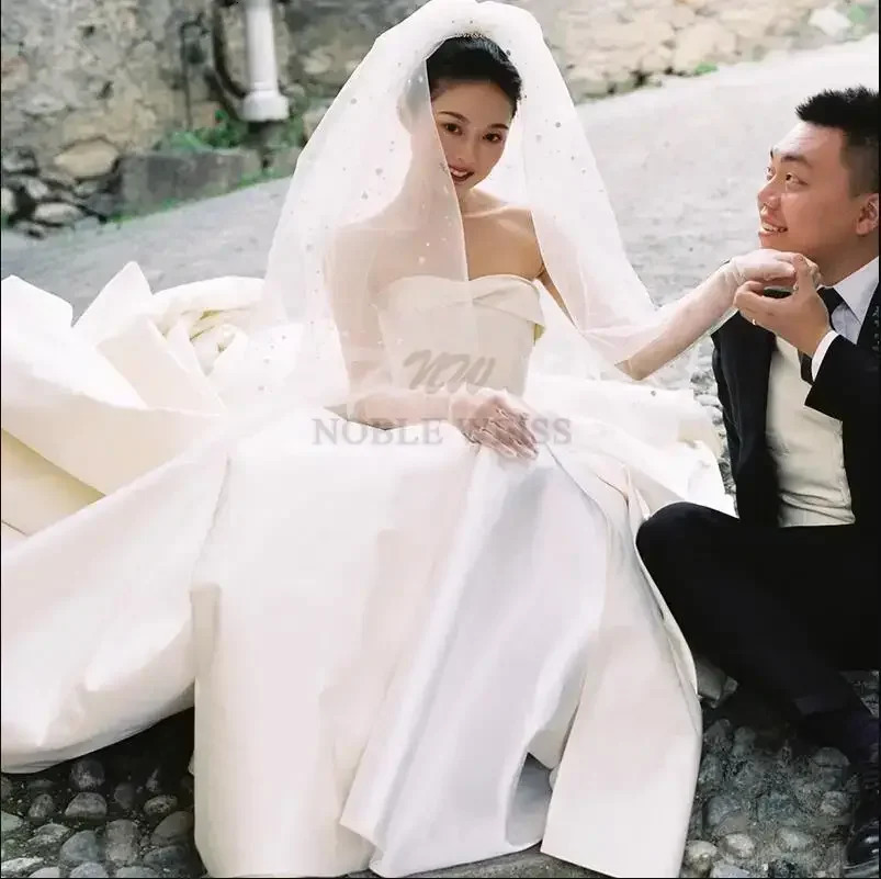 Long Tulle Bridal Dress Gloves Simple Five Finger One Pair Bride Glove See Through Wedding Gloves Customized 250603