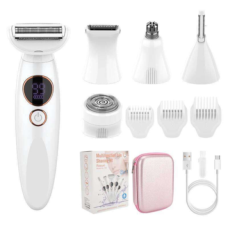 RESUXI 733 5 In 1 Multifunctional Women's Electric Epilator Face Shavers Eyebrow Painless Bikini Trimmer Hair Removal