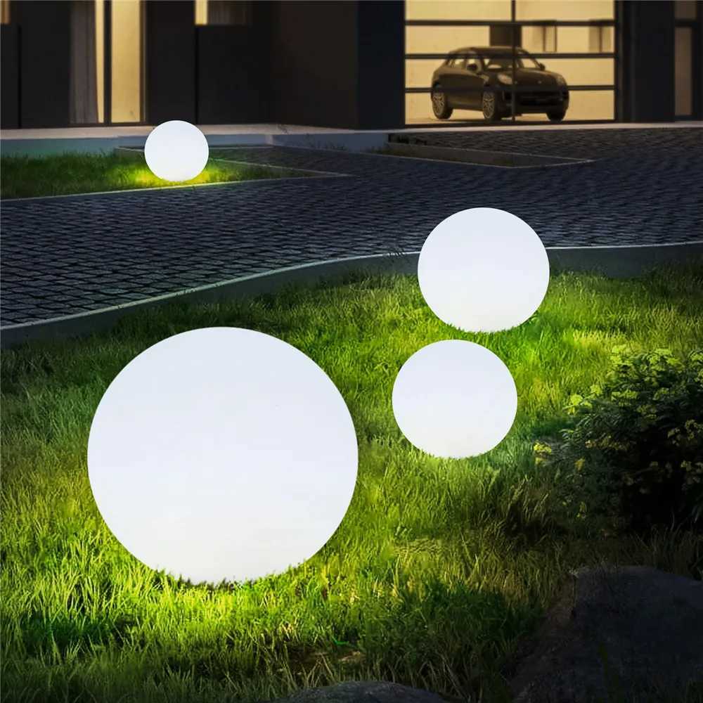 Waterproof LED Garden Ball Light Rechargeable Landscape Lighting Lawn Lamps for Outdoor Party Wedding Bar Garden W250607