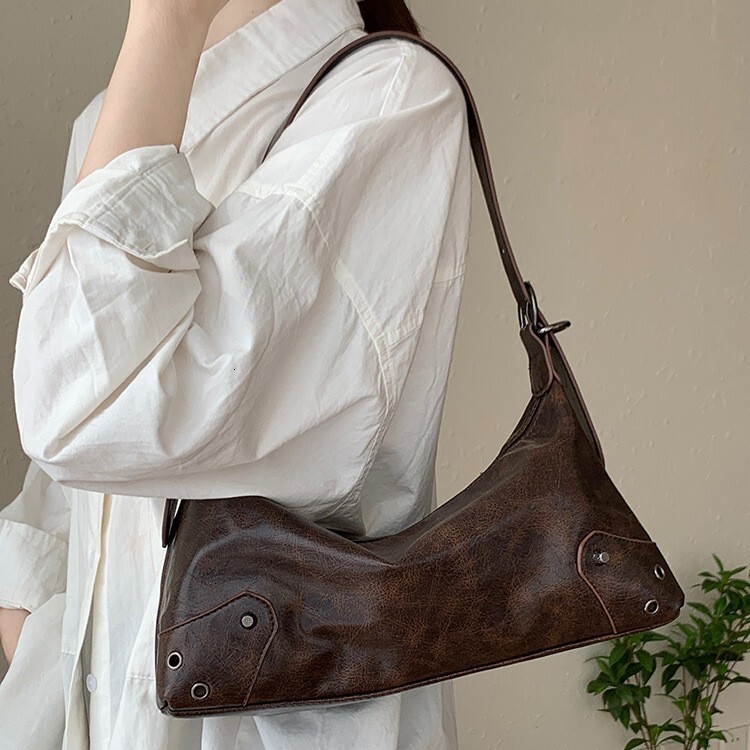 designer Niche Retro Melard Underarm Bag for Women 2025 Autumn Winter New Fashionable Versatile Large Capacity Shoulder Crossbody Bag