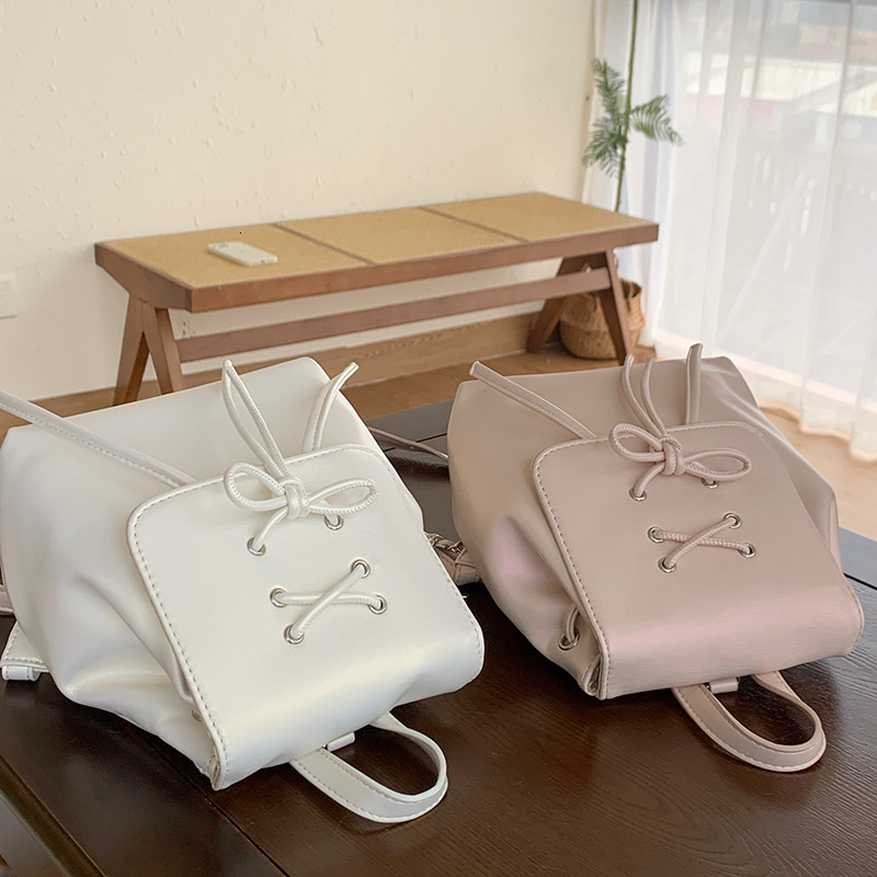 designer Ballet Style Bowknot Backpack for Women 2025 New Trend Korean Cute Handbag Shoulder Bag School Bag