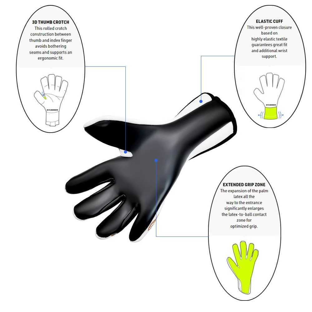 Football Goalkeeper Gloves for Kids and Adults Thickened Latex Strong Grip Goalie Training Match Durable Goalkeeper Gloves for Children XJ250606