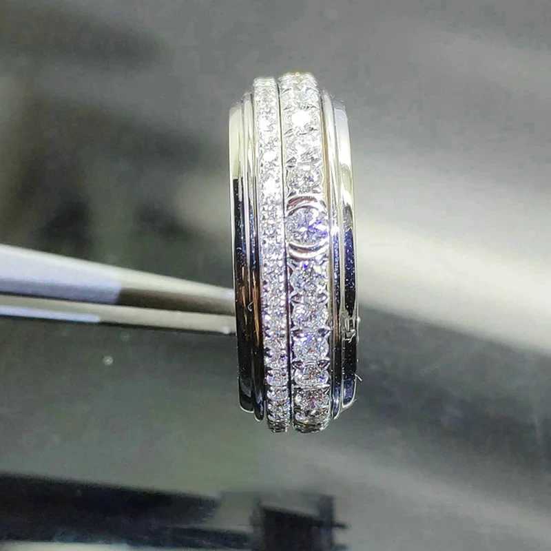 Huitan Creative Promise Rings AA Cubic Zircon Sparkling Wedding Rings for Women Silver Color Engagement Trendy Jewelry Drop Ship W250606