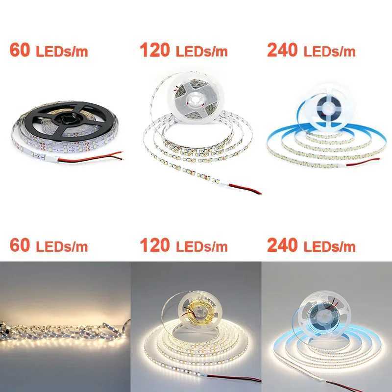 24V 12V LED Strip 2835 120LEDs/m Home Lamp Strip Pink Red Ice Blue Green Golden Yellow Orange Flexible Waterproof Soft Lamp Bar XJ250606