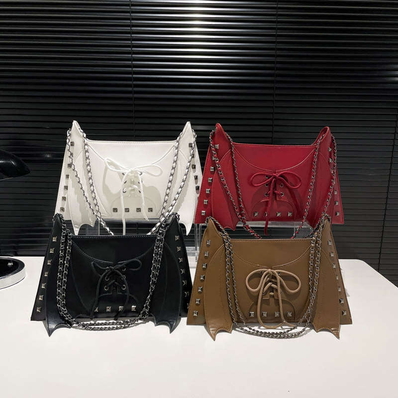 New Style Unique Underarm for Women Dark Punk Bat Shoulder Fashion Trend Chain Handheld Crossbody Bag