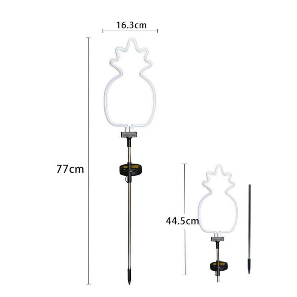 Solar Neon Garden Light Outdoor Cactus Lights Flamingo Stake Lamp LED Waterproof Path Lighting for Christmas Yard Lawn Decor XJ250606