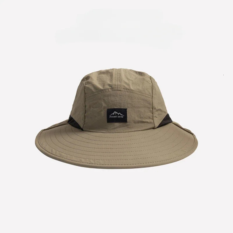 Unisex Summer Wide Brim Waterproof and Quick-drying Panama Caps Outdoor Visor Bucket Hats Mesh Breathable Sun Hat with Neck Flap 250605