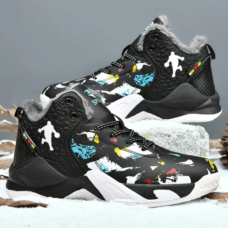 Ddmyoutdoor Ddmyoutdoor Winter Men Warm Basketball Women Comfortable Sports Plush Running Tenis Couple Shoes Walking Sneakers Outdoor Outdoor Shoes