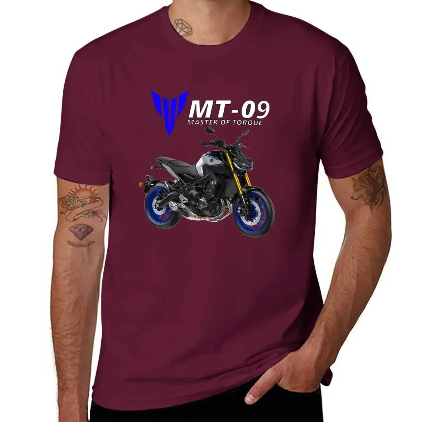 Short sleeve tee mens t shirt graphic MT-09 Motorcycle T-Shirt plain graphic men clothing harajuku 2024 funny SUMMER style tops W250607