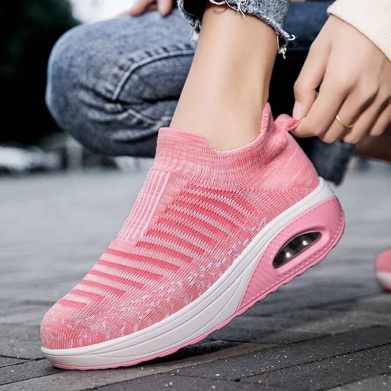 ddmyoutdoor Women Sneakers Outdoor Thick Soled Anti Slip Summer Sports Breathable Mesh Lightweight Walking Vulcanized Shoes Hot Selling Outdoor Shoes