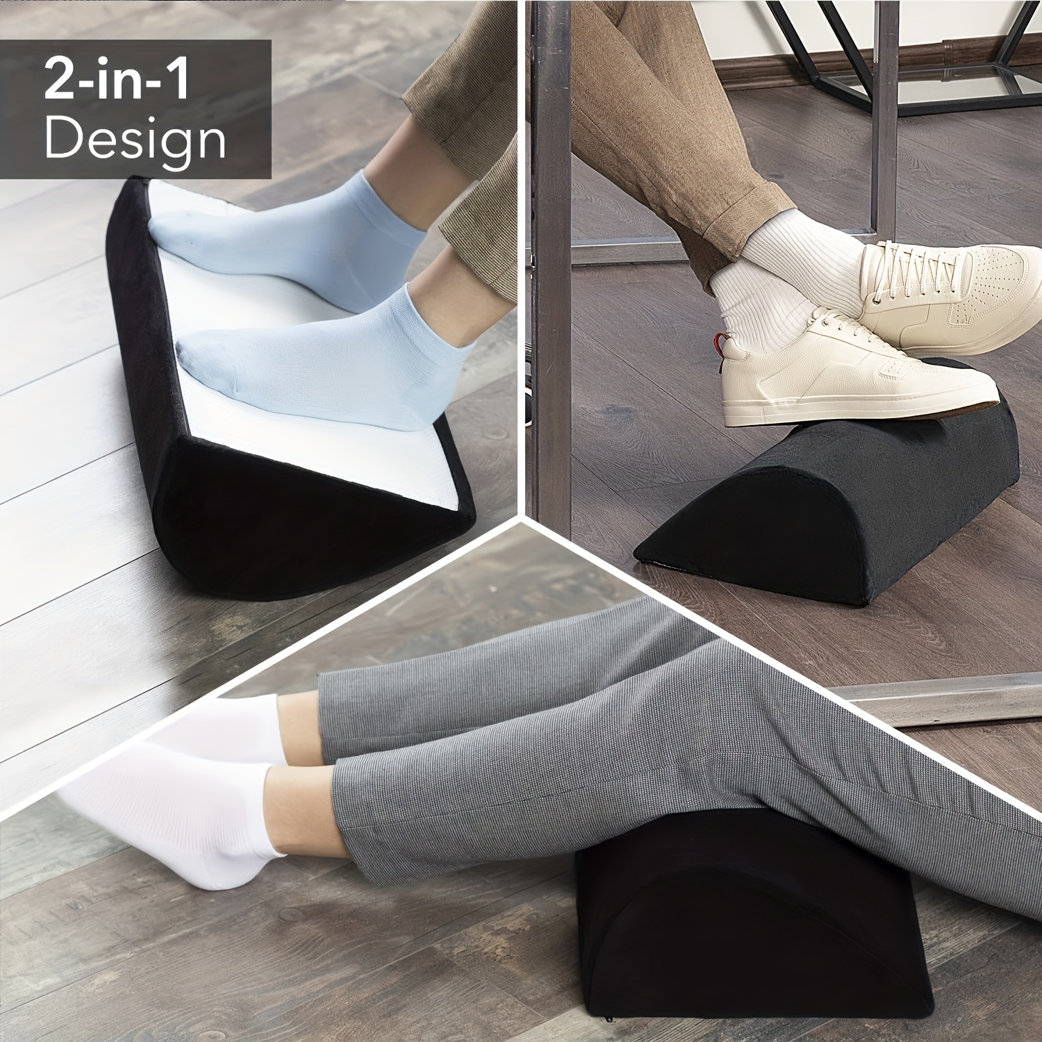Leg pillow anti-slip memory cotton slow rebound double-layer semi-circular leg pillow leg lift foot pad pillow