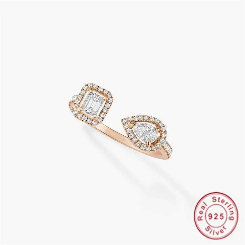 Exquisite original MY TWIN TOI White Gold Diamond Ring Sterling Silver 925Luxury woman Jewelry AccESSoriesXJ250606