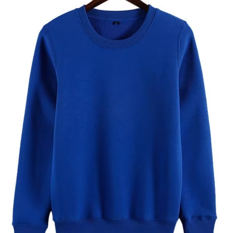 Comfortable Mens Sweatshirt with Water-Washed Finish & Eye-Catching Patterned Collar