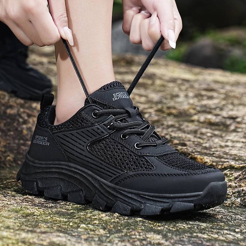 ddmyoutdoor Men Casual Sneakers Women Outdoor Mesh Black Running Breathable Lightweight Sport Shoes Athletic Jogging Tenis Walking Shoe Outdoor Shoes