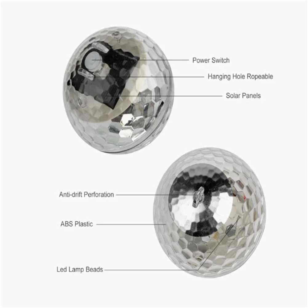 Solar Lamps Floating Pool Lights Outdoor Lighting Built-in 600mAh Battery Energy-saving 7 Colors Changing Rotating Garden Light W250607