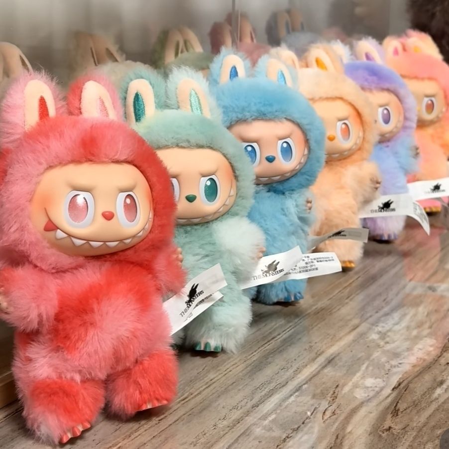 17CM Labubu blind box V1 V2 V3 Cola Style Monsters Heartbeat Macaron Plush Toy Blind Box Little Milan Kawaii Doll Kid Christmas Gifts