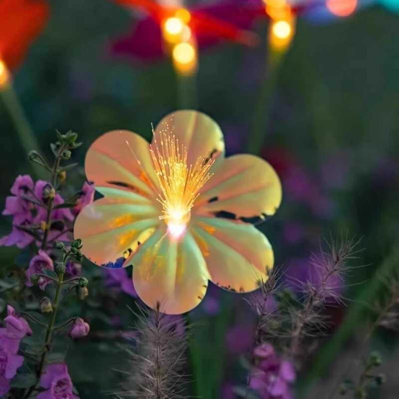 6-Head Solar Flower LED Lights Outdoor Waterproof 2-Mode Decoration Stake Lights Landscape Lighting For Garden Lawn Yard Pathway W250607