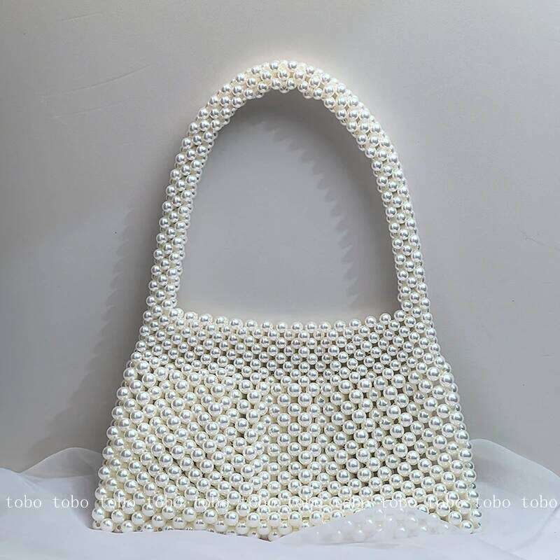 New Summer Bead Pearl Purse Bag Handmade Designer Small Evening Party Handbags For Women Vintage Bags