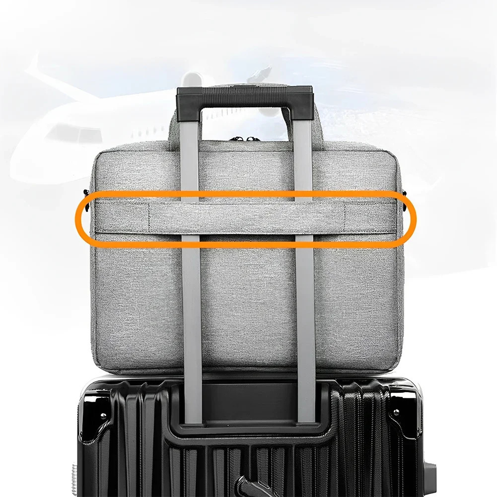 Laptop Carrying Case Shockproof Laptop Crossbody Bag Waterproof Nylon Laptop Handbag 3 Compartments for 14 Inch Laptop 250603