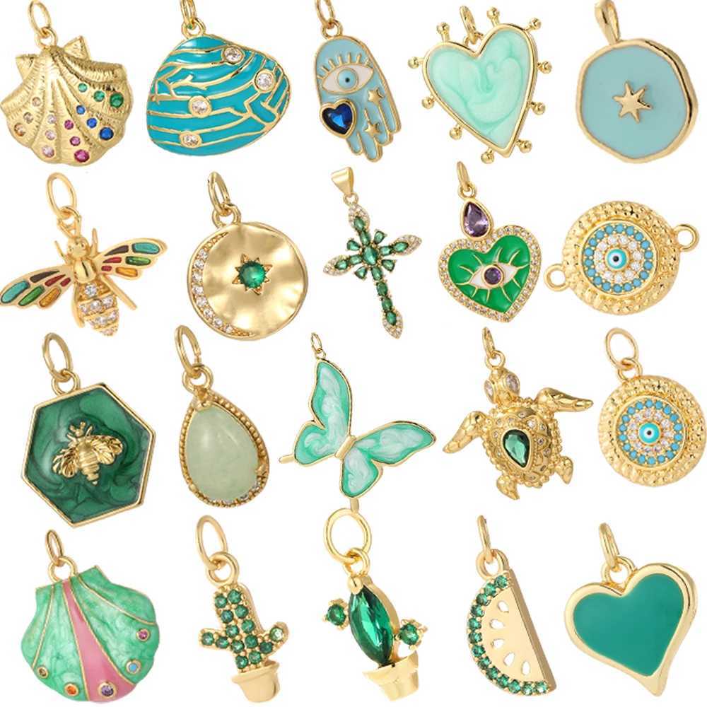 Cute Turtle Heart Charms for Jewelry Making Supplies Gold Color Cross Charm Dijes Diy Woman Earrings Necklace Bracelet Pendant XJ250607