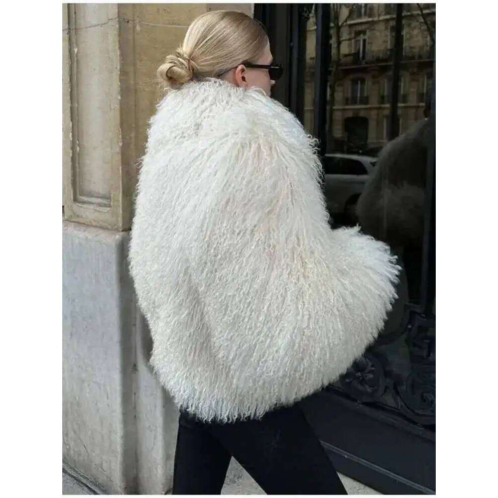 LGRQ 2025 winter fur coat,tassels round neck full sleeves jacket,warm thickness boober coats WQ10534