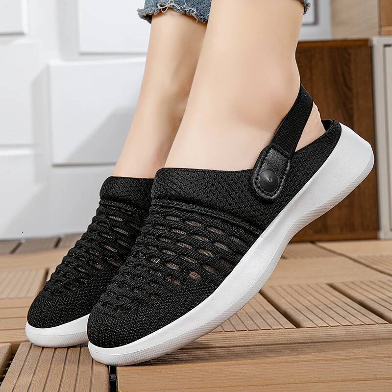 Ddmyoutdoor Sandals Summer Mesh Flat Slippers Breathable Hiking Women S Soft Bottom Lightweight Outdoor Casual Walking Shoes Outdoor Shoes