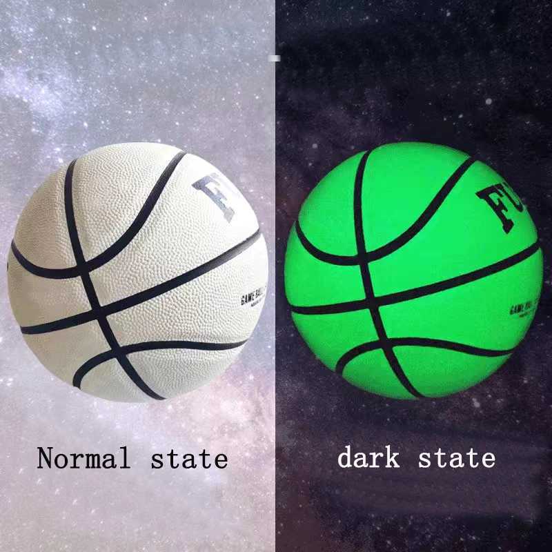 2023 New Luminous Glow Basketball Size 7 Man Holographic Reflection Cool Basketball Street Balls Free Gifts XJ250606