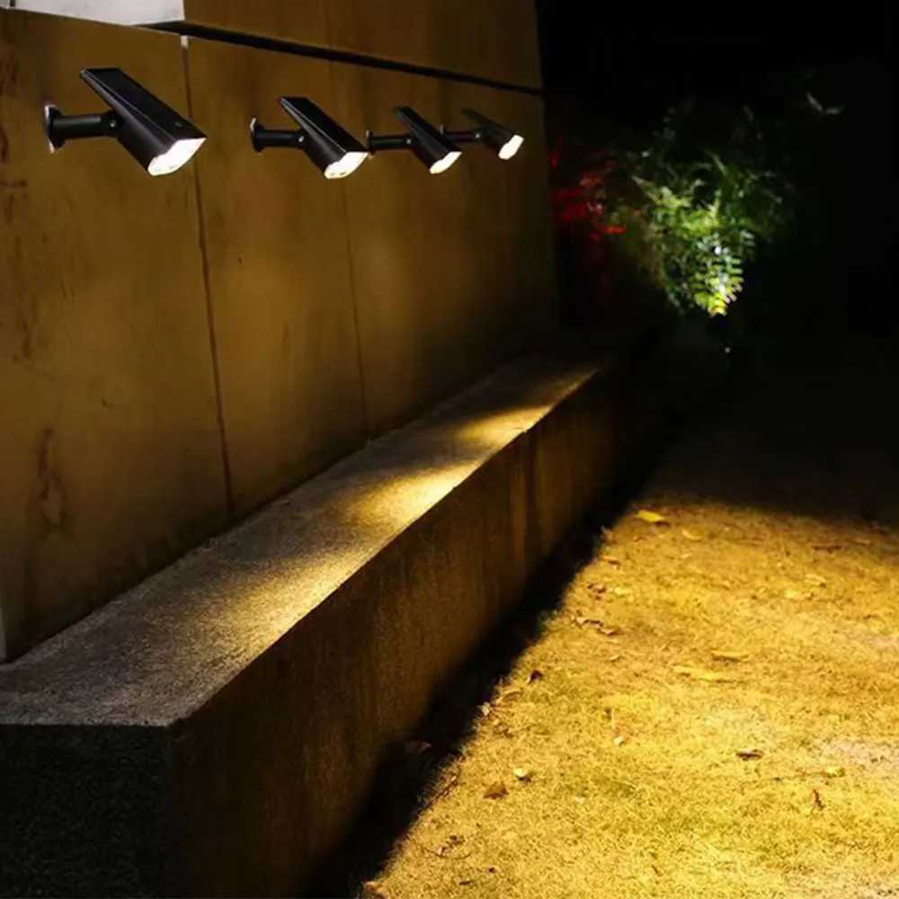 1Pcs Solar Powered 7LED Lamp Adjustable Solar Spotlight In-Ground IP65 Waterproof Landscape Wall Light Outdoor Garden Lighting W250607