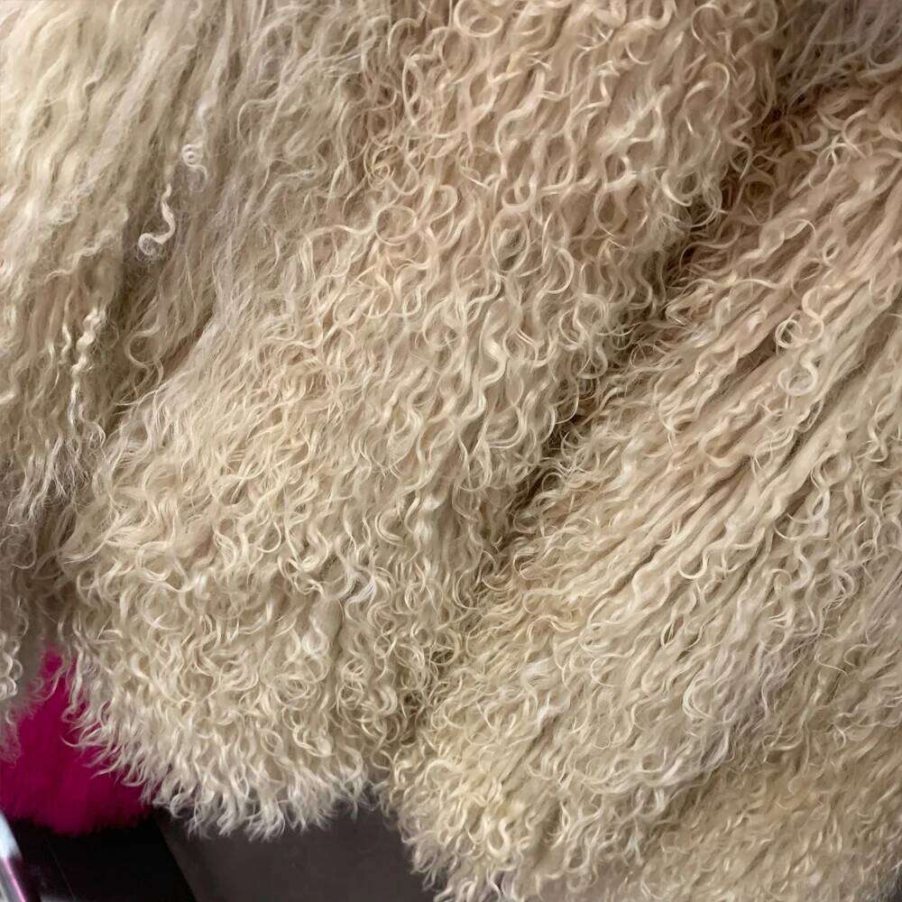 Jacket Stand Collar Women's Mongolian Coat Warm Winter Natural Fur Cloth 908