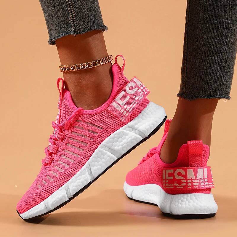 Ddmyoutdoor Woman Outdoor Training Lightweight Soft Sole Comfortable Lace Up Mesh Casual Large Breathable Sports Shoes Outdoor Shoes