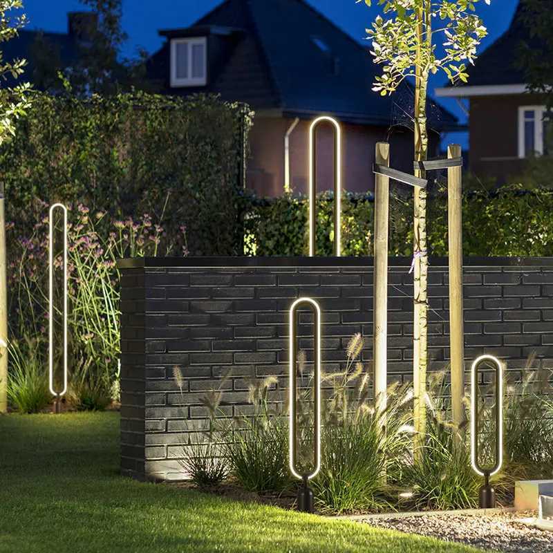 Outdoor LED Lawn Lamp AC110V 220V Waterproof Minimalist Round Street Light For Courtyard Villa Landscape Path Garden Lighting W250607