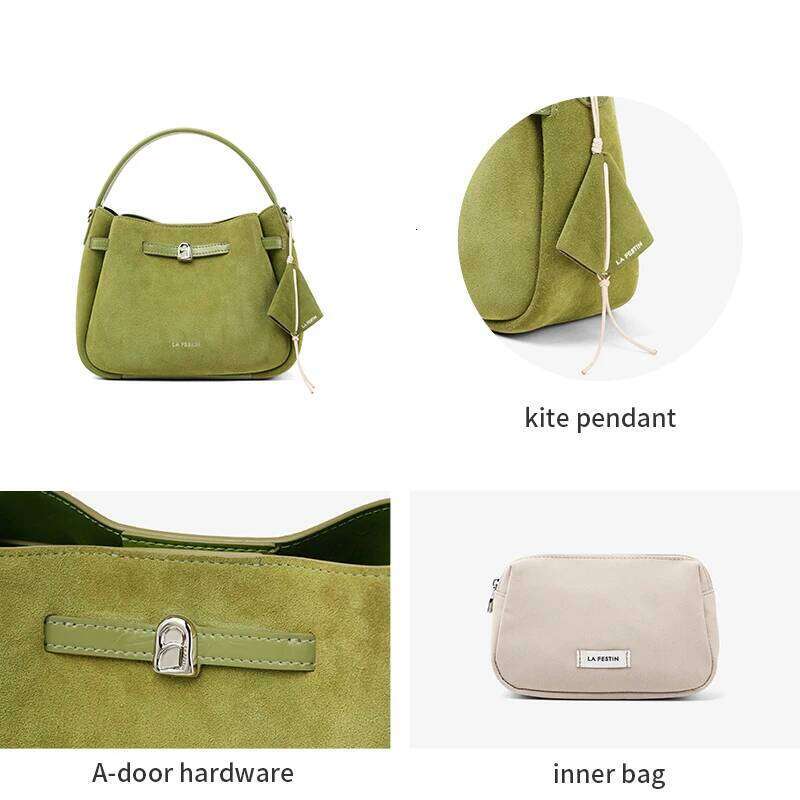 LA FESTIN Original brand 2025 New Suede Handbag Women Fashion Designer Shoulder Lady Wallet High End Bag