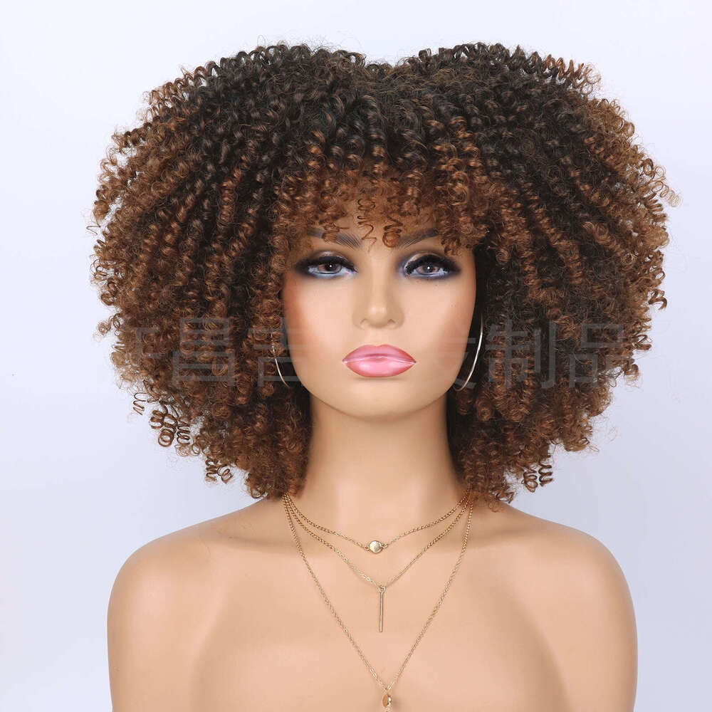 Afro Small Curls Kinky Fluffy Short Curly Wig Hairpiece
