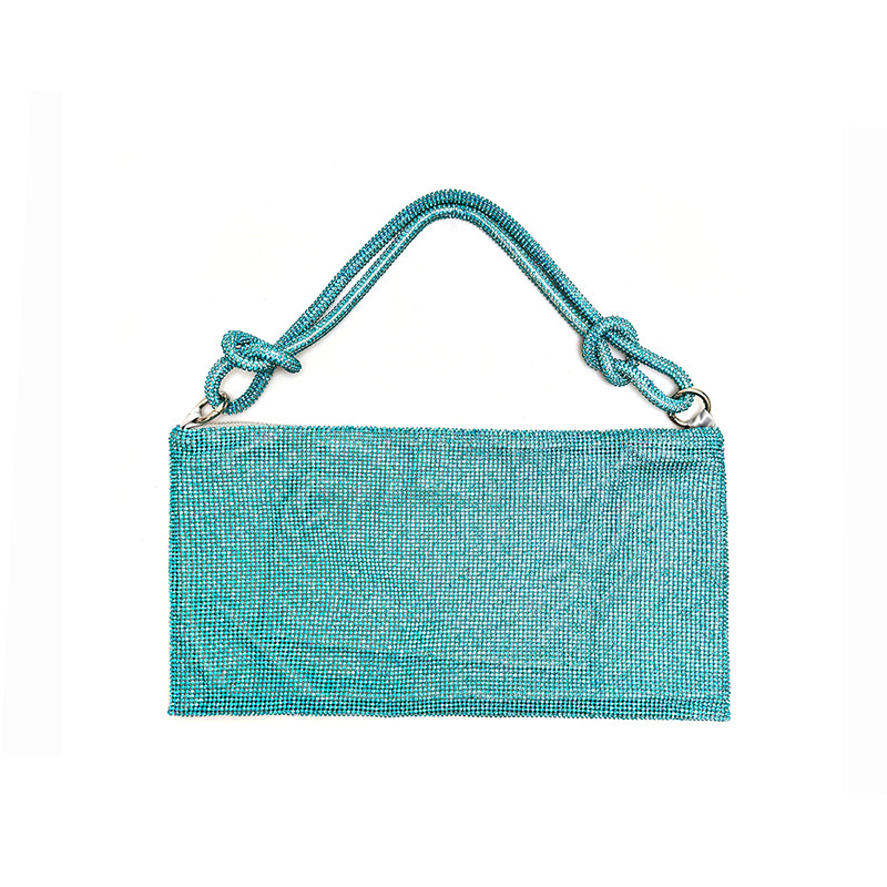 High Quality New Style New Shiny Bag Handmade Inlaid Diamond Bag Metal Sequins Full Diamond Rhinestone Bag Dumpling Bag Underarm Bag New Free Delivery