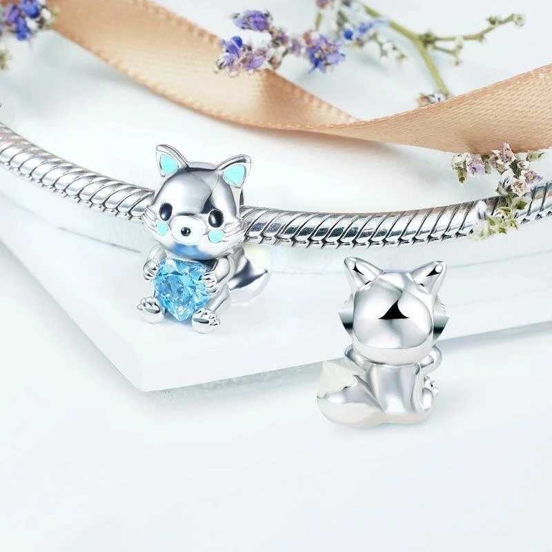 New 925 Silver Plated Cute Animal Kangaroo Cow Dog Pig Whale Cat S Sea Turtle Charm Beads Fit Original DIY Women Jewelry XJ250607
