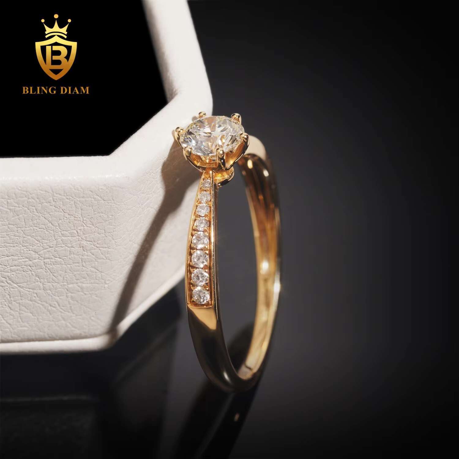 High Quality Moissanite Ring 925 Silver Vvs Diamonds Lab Grown Diamonds Engagement Rings