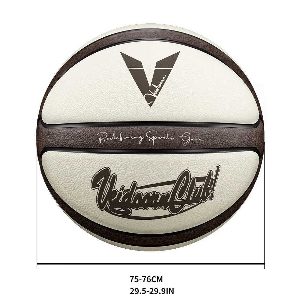 Brown Beige PU Game Basketball Official Size 7 Professional Basketball with 4 Layers Outdoor Durable Ball XJ250606